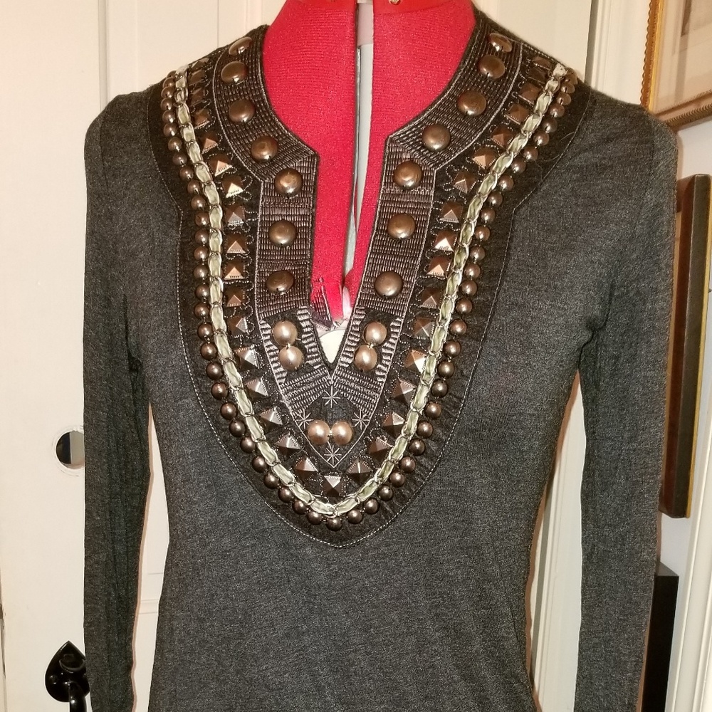 Cha Cha Vente Grey Tunic Dress